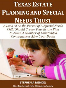 A look at as the parent of a special needs child should create your estate plan to avoid a number of unintended consequences after your death. Learn more about Texas special needs trust in this presentation.