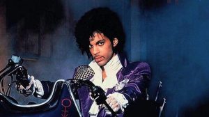 Prince on a motorcycle
