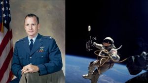 Ed White, walking in space